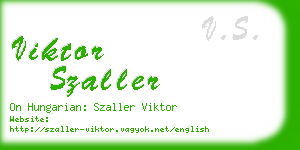 viktor szaller business card